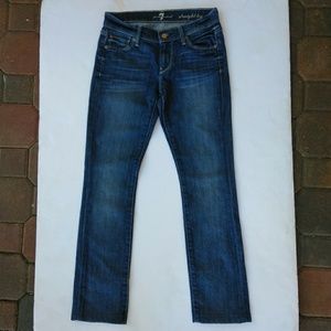 Hemmed 7FAM Straight Leg Jeans size 24